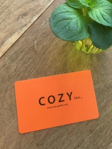 cozy garden　メンバーズカード
